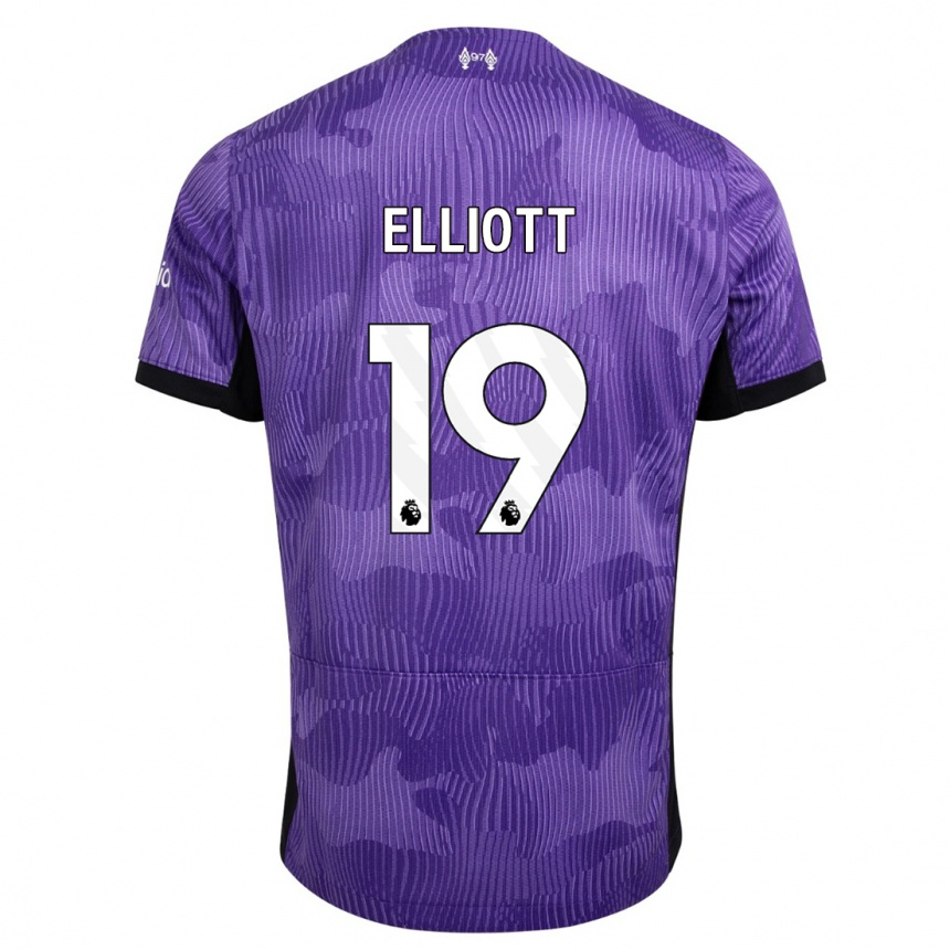 Niño Fútbol Camiseta Harvey Elliott #19 Púrpura Equipación Tercera 2023/24 México