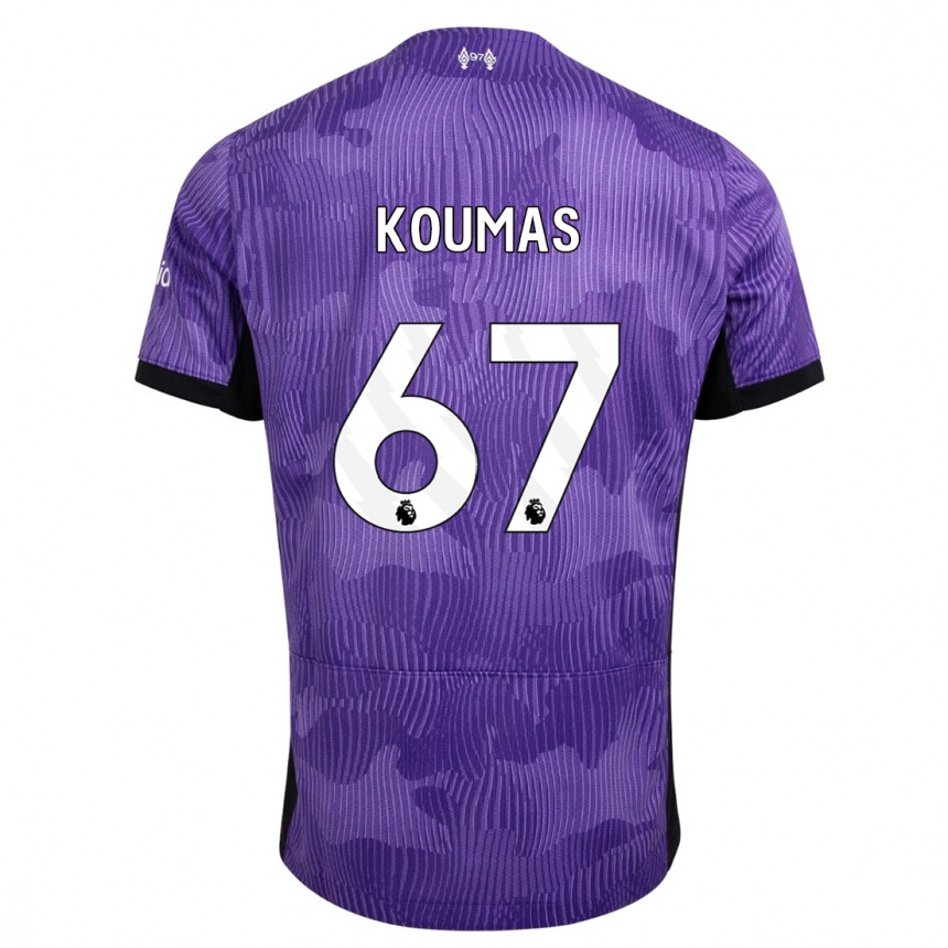 Niño Fútbol Camiseta Lewis Koumas #67 Púrpura Equipación Tercera 2023/24 México