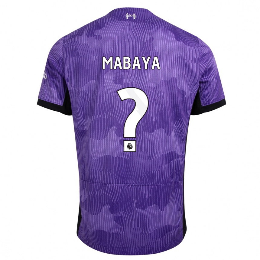 Niño Fútbol Camiseta Isaac Mabaya #0 Púrpura Equipación Tercera 2023/24 México
