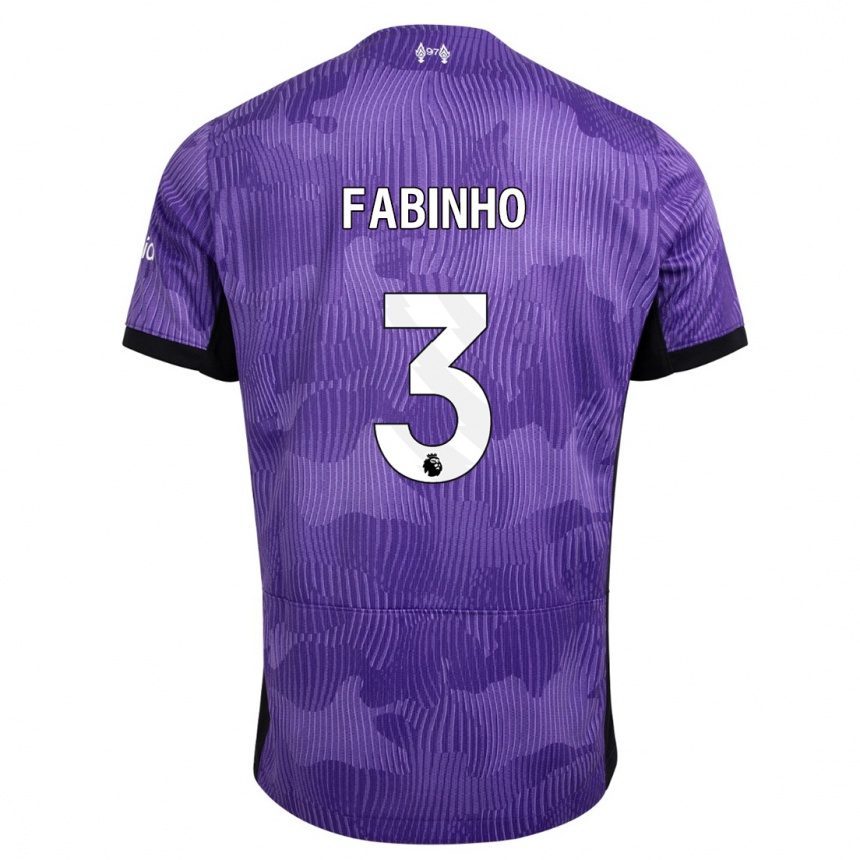 Niño Fútbol Camiseta Fabinho #3 Púrpura Equipación Tercera 2023/24 México