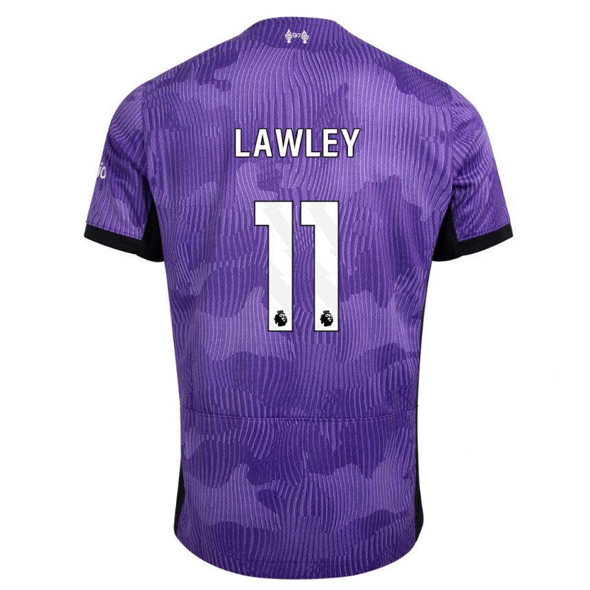 Niño Fútbol Camiseta Melissa Lawley #11 Púrpura Equipación Tercera 2023/24 México