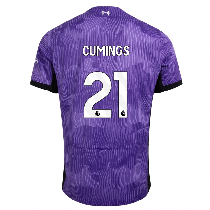 Niño Fútbol Camiseta Eartha Cumings #21 Púrpura Equipación Tercera 2023/24 México