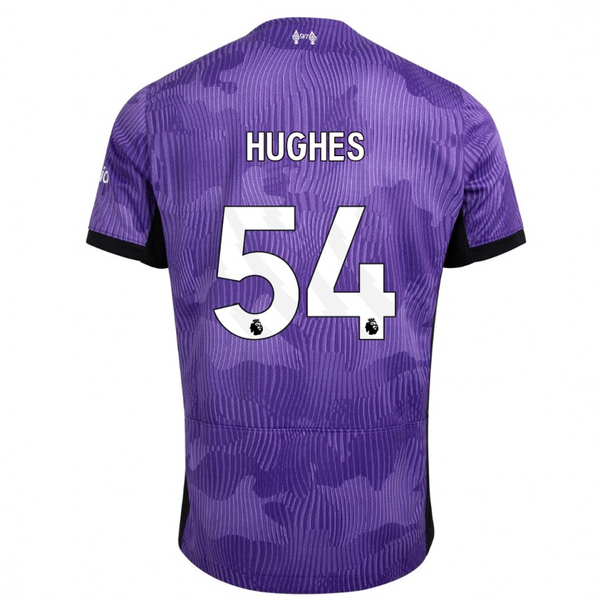 Niño Fútbol Camiseta Liam Hughes #54 Púrpura Equipación Tercera 2023/24 México