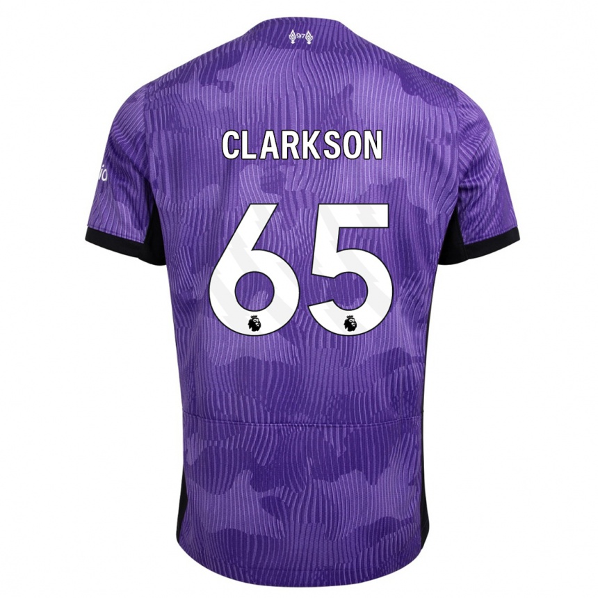 Niño Fútbol Camiseta Leighton Clarkson #65 Púrpura Equipación Tercera 2023/24 México