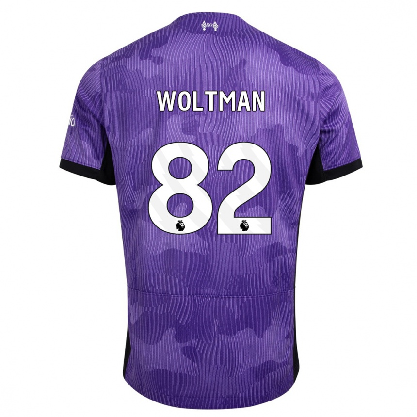 Niño Fútbol Camiseta Max Woltman #82 Púrpura Equipación Tercera 2023/24 México