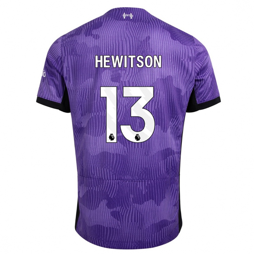 Niño Fútbol Camiseta Luke Hewitson #13 Púrpura Equipación Tercera 2023/24 México