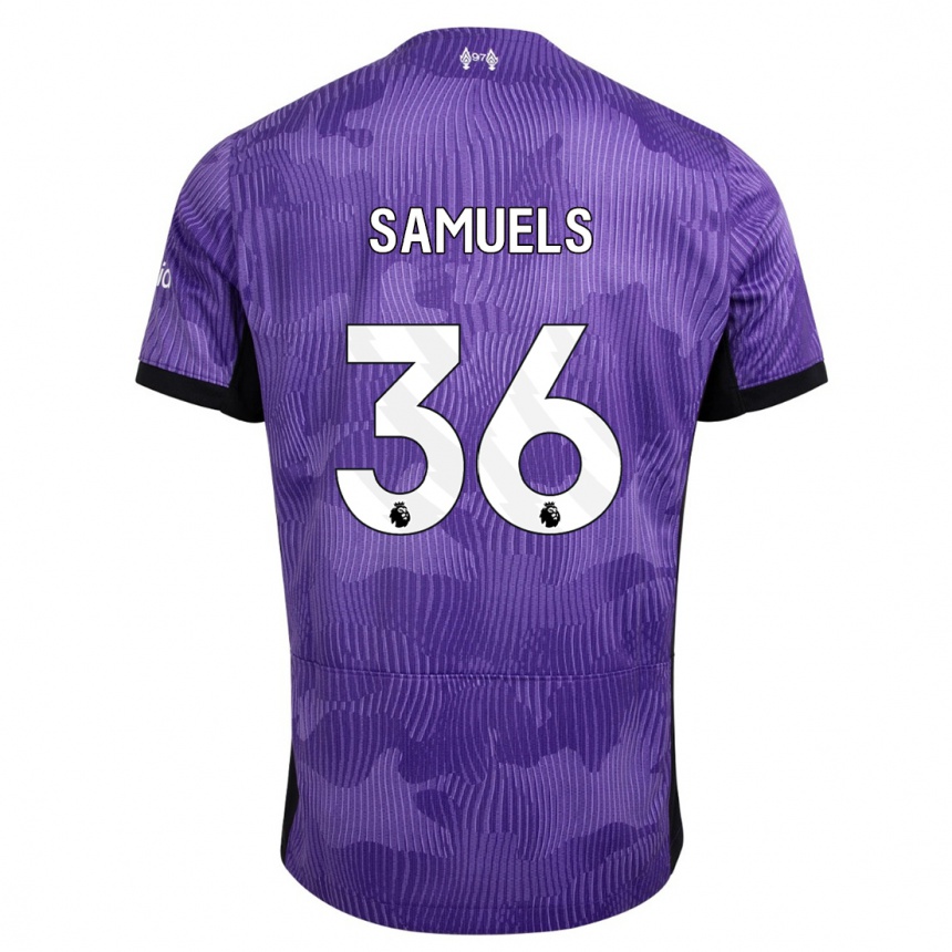 Niño Fútbol Camiseta Kerron Samuels #36 Púrpura Equipación Tercera 2023/24 México