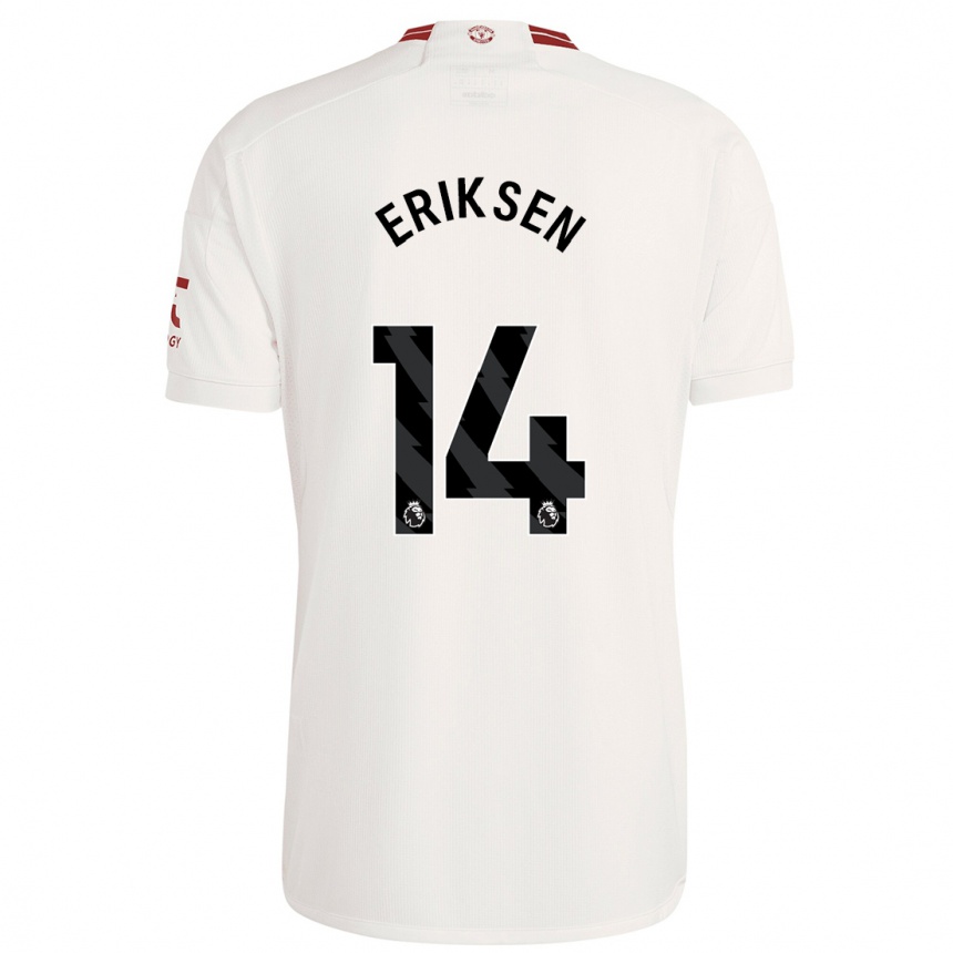 Niño Fútbol Camiseta Christian Eriksen #14 Blanco Equipación Tercera 2023/24 México