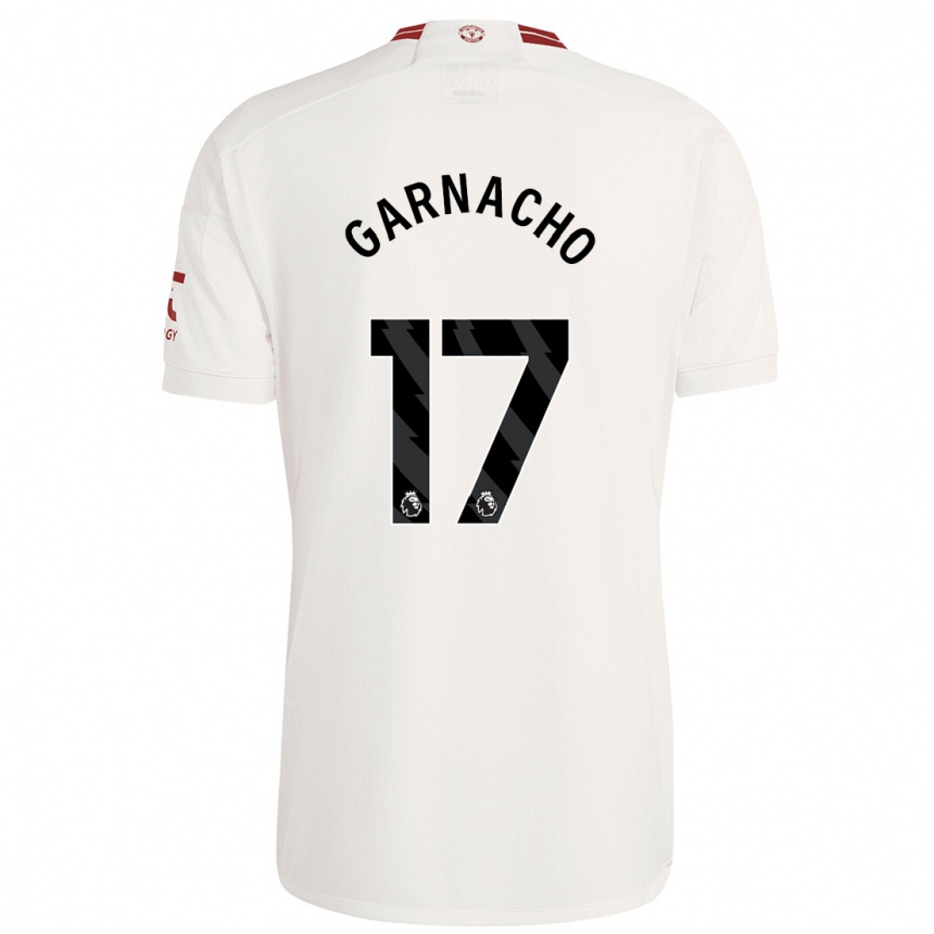 Niño Fútbol Camiseta Alejandro Garnacho #17 Blanco Equipación Tercera 2023/24 México
