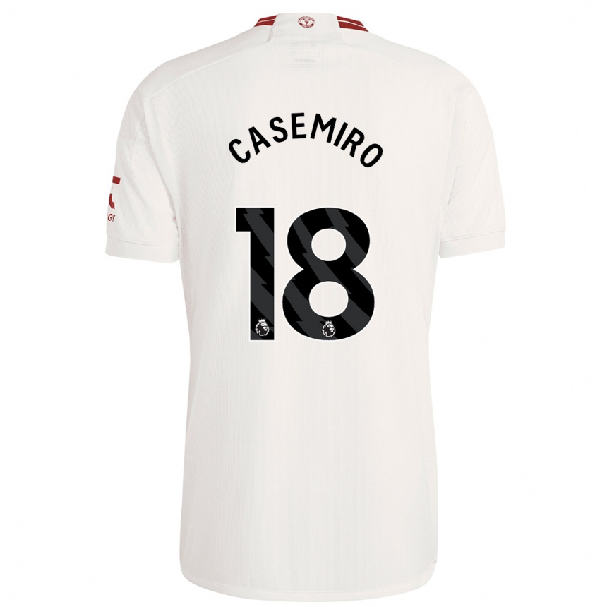 Niño Fútbol Camiseta Casemiro #18 Blanco Equipación Tercera 2023/24 México