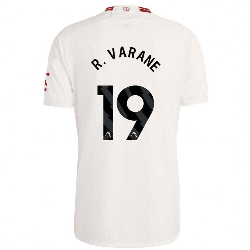 Niño Fútbol Camiseta Raphael Varane #19 Blanco Equipación Tercera 2023/24 México