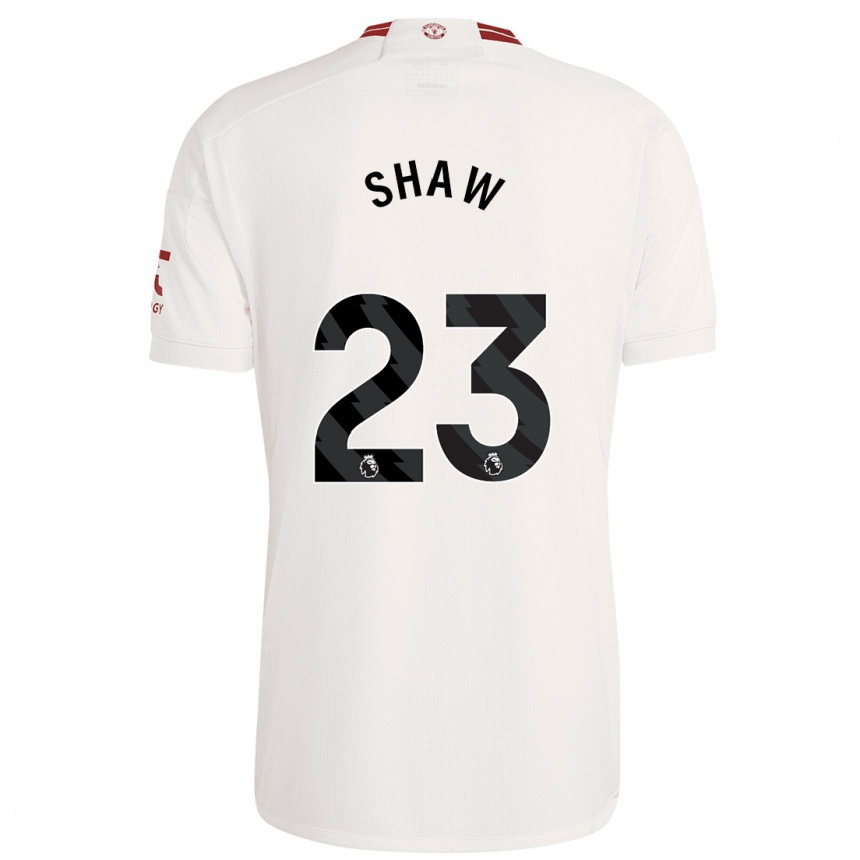 Niño Fútbol Camiseta Luke Shaw #23 Blanco Equipación Tercera 2023/24 México