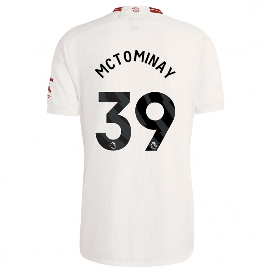 Niño Fútbol Camiseta Scott Mctominay #39 Blanco Equipación Tercera 2023/24 México