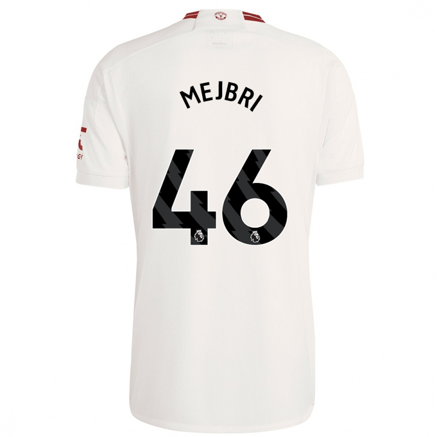 Niño Fútbol Camiseta Hannibal Mejbri #46 Blanco Equipación Tercera 2023/24 México