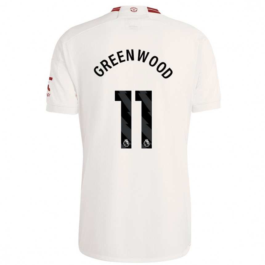 Niño Fútbol Camiseta Mason Greenwood #11 Blanco Equipación Tercera 2023/24 México