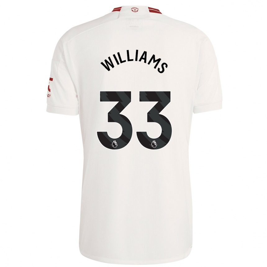 Niño Fútbol Camiseta Brandon Williams #33 Blanco Equipación Tercera 2023/24 México