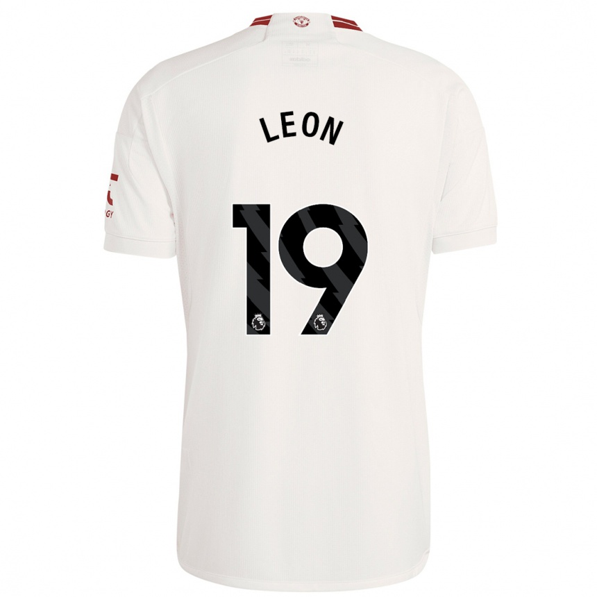 Niño Fútbol Camiseta Adriana Leon #19 Blanco Equipación Tercera 2023/24 México