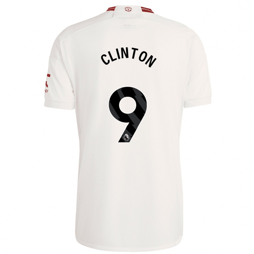 Niño Fútbol Camiseta Grace Clinton #9 Blanco Equipación Tercera 2023/24 México