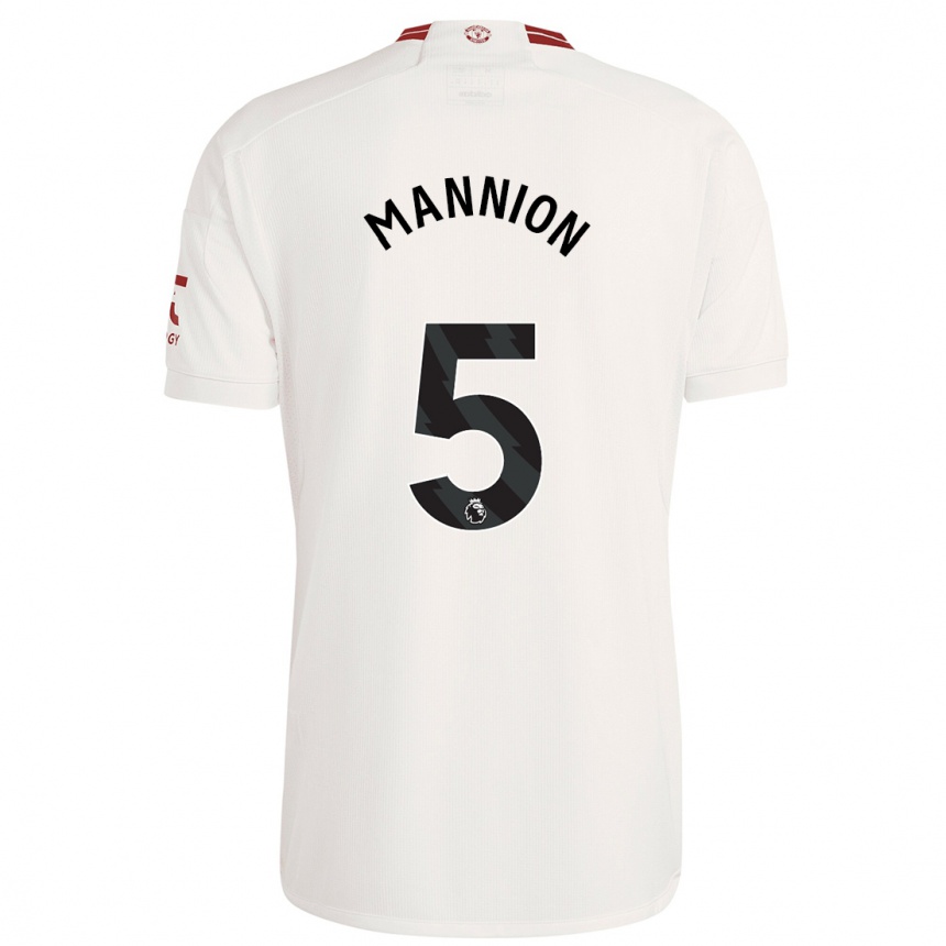 Niño Fútbol Camiseta Aoife Mannion #5 Blanco Equipación Tercera 2023/24 México