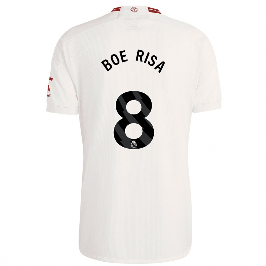 Niño Fútbol Camiseta Vilde Boe Risa #8 Blanco Equipación Tercera 2023/24 México