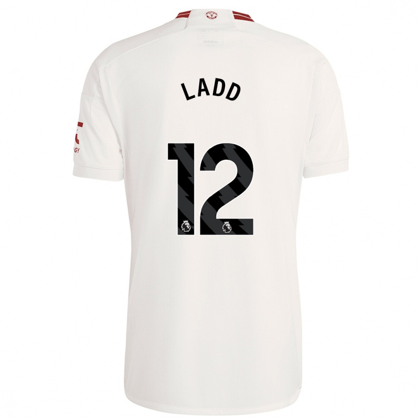 Niño Fútbol Camiseta Hayley Ladd #12 Blanco Equipación Tercera 2023/24 México