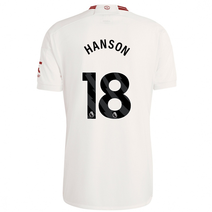 Niño Fútbol Camiseta Kirsty Hanson #18 Blanco Equipación Tercera 2023/24 México