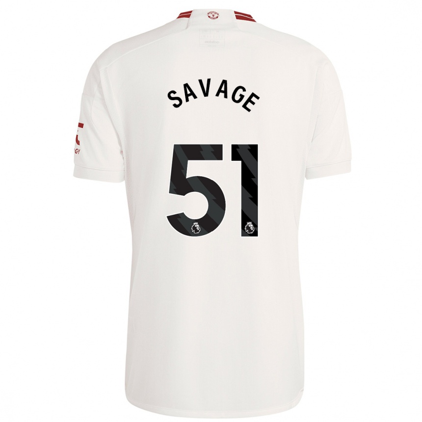 Niño Fútbol Camiseta Charlie Savage #51 Blanco Equipación Tercera 2023/24 México