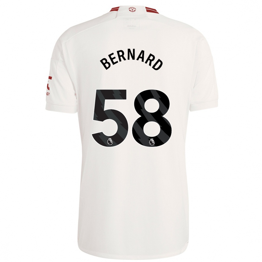 Niño Fútbol Camiseta Bernard #58 Blanco Equipación Tercera 2023/24 México