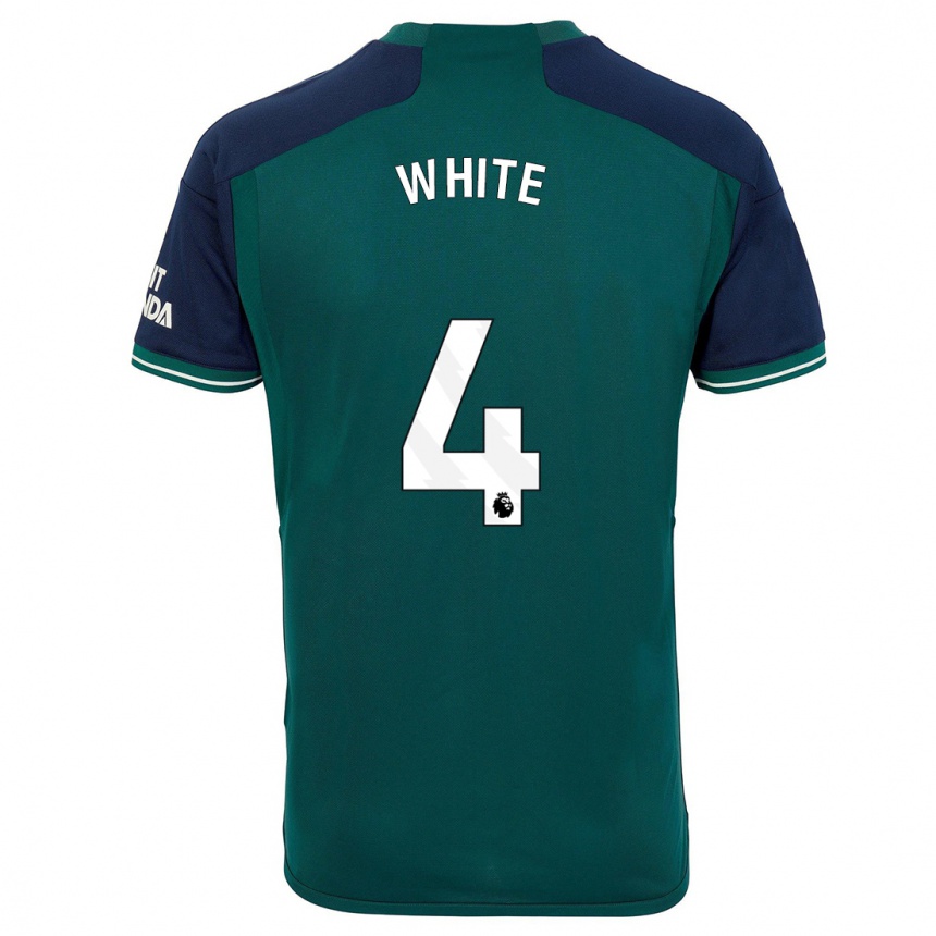 Niño Fútbol Camiseta Ben White #4 Verde Equipación Tercera 2023/24 México