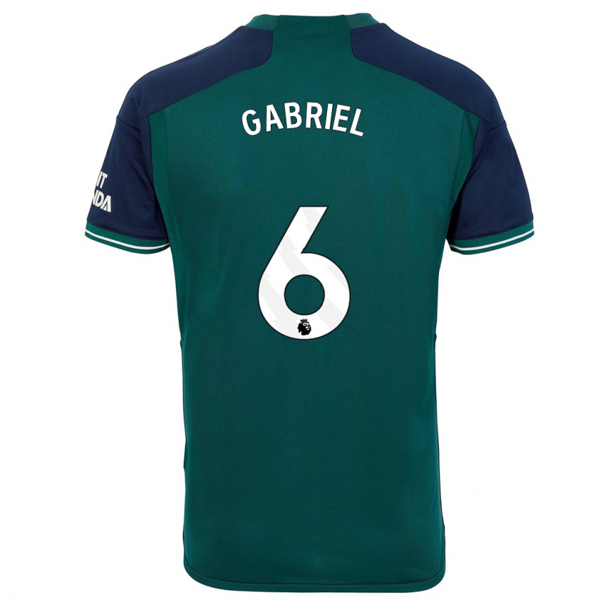 Niño Fútbol Camiseta Gabriel Magalhaes #6 Verde Equipación Tercera 2023/24 México