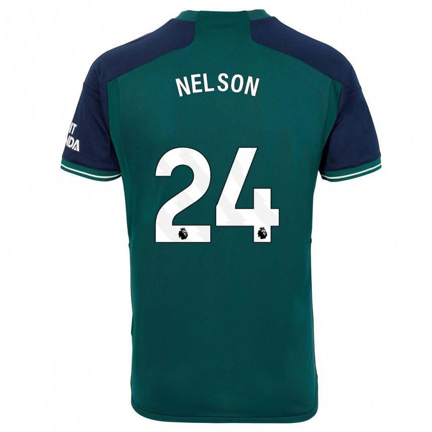 Niño Fútbol Camiseta Reiss Nelson #24 Verde Equipación Tercera 2023/24 México