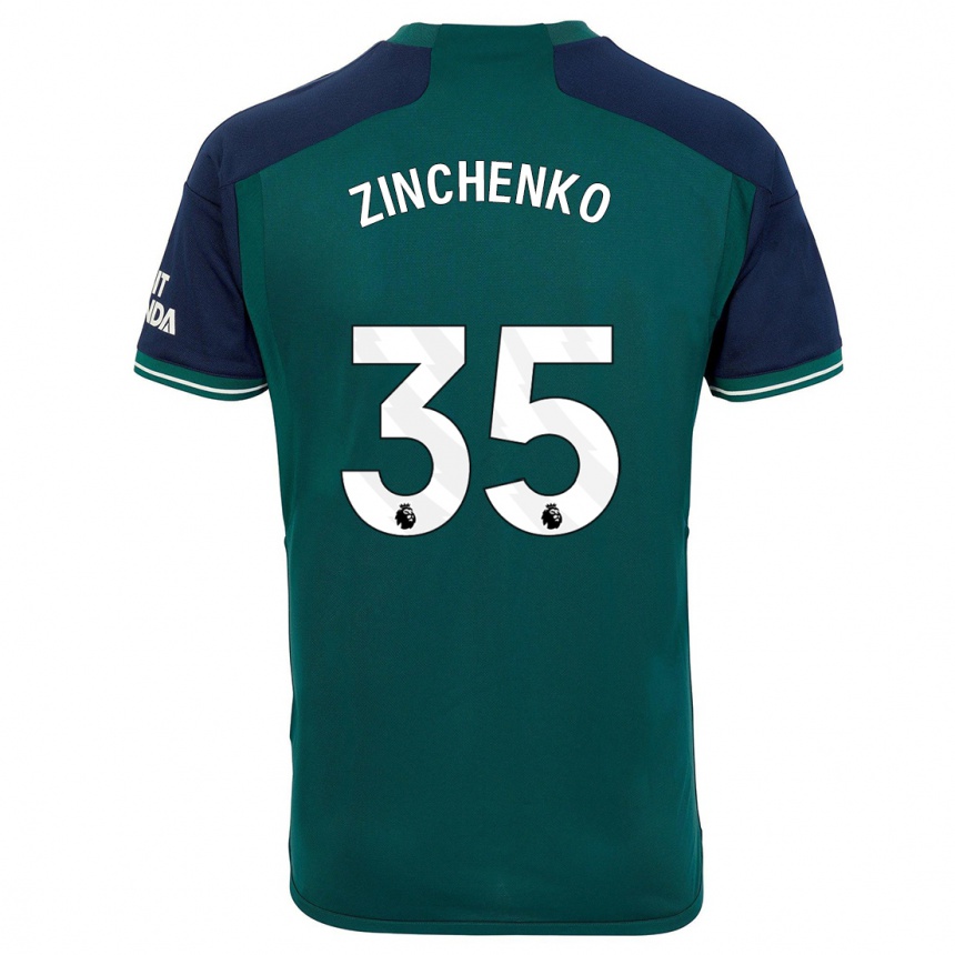 Niño Fútbol Camiseta Oleksandr Zinchenko #35 Verde Equipación Tercera 2023/24 México