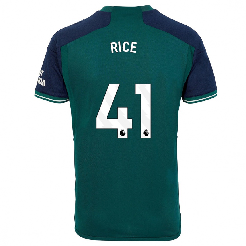 Niño Fútbol Camiseta Declan Rice #41 Verde Equipación Tercera 2023/24 México