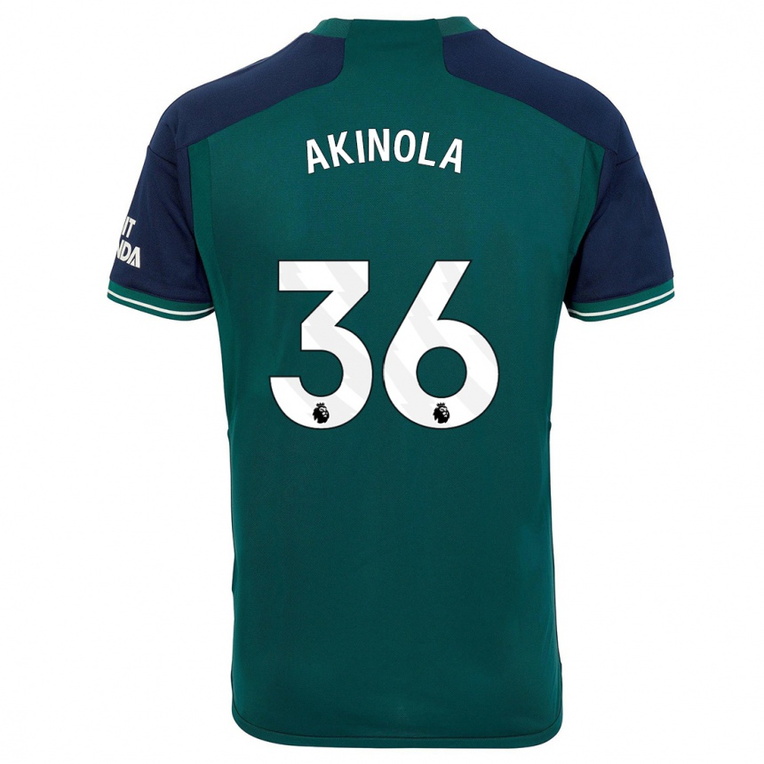 Niño Fútbol Camiseta Tim Akinola #36 Verde Equipación Tercera 2023/24 México