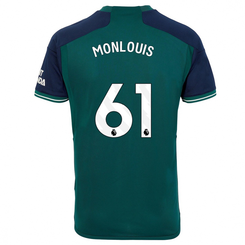 Niño Fútbol Camiseta Zane Monlouis #61 Verde Equipación Tercera 2023/24 México