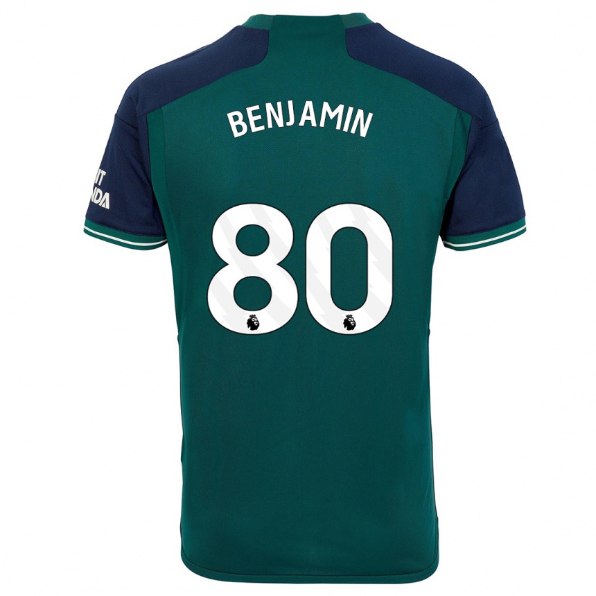 Niño Fútbol Camiseta Omari Benjamin #80 Verde Equipación Tercera 2023/24 México