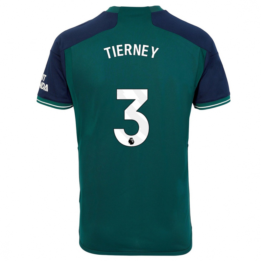 Niño Fútbol Camiseta Kieran Tierney #3 Verde Equipación Tercera 2023/24 México