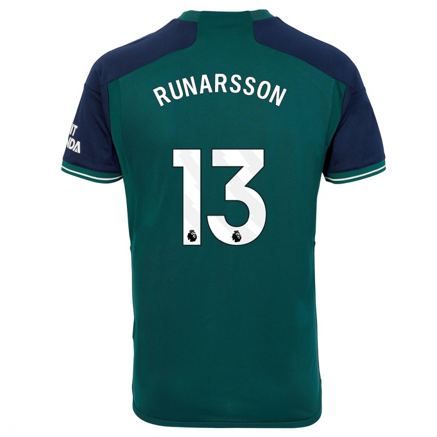 Niño Fútbol Camiseta Runar Alex Runarsson #13 Verde Equipación Tercera 2023/24 México