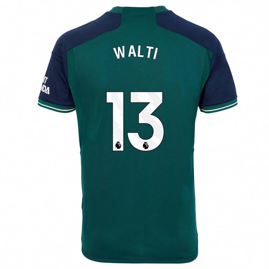 Niño Fútbol Camiseta Lia Walti #13 Verde Equipación Tercera 2023/24 México