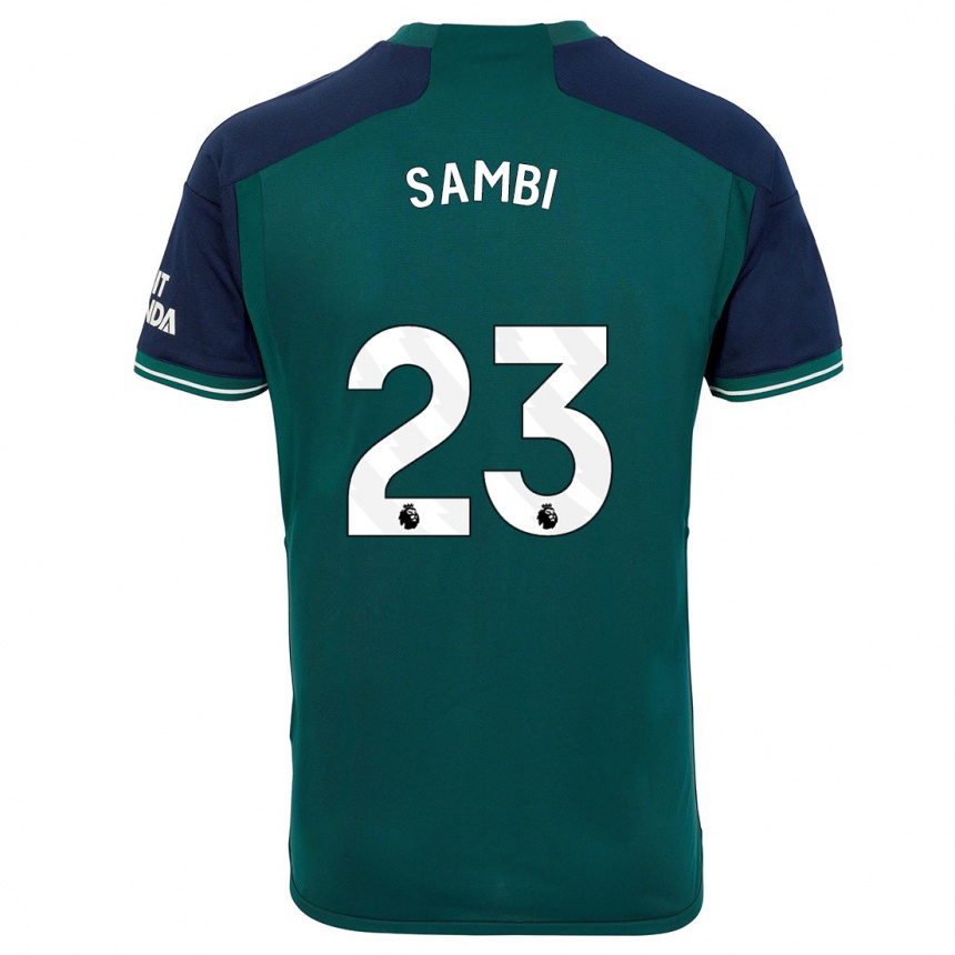 Niño Fútbol Camiseta Albert Sambi Lokonga #23 Verde Equipación Tercera 2023/24 México