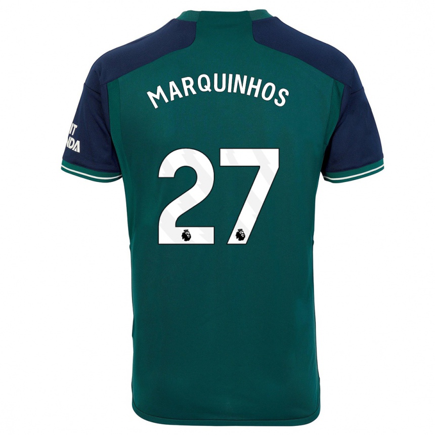 Niño Fútbol Camiseta Marquinhos #27 Verde Equipación Tercera 2023/24 México