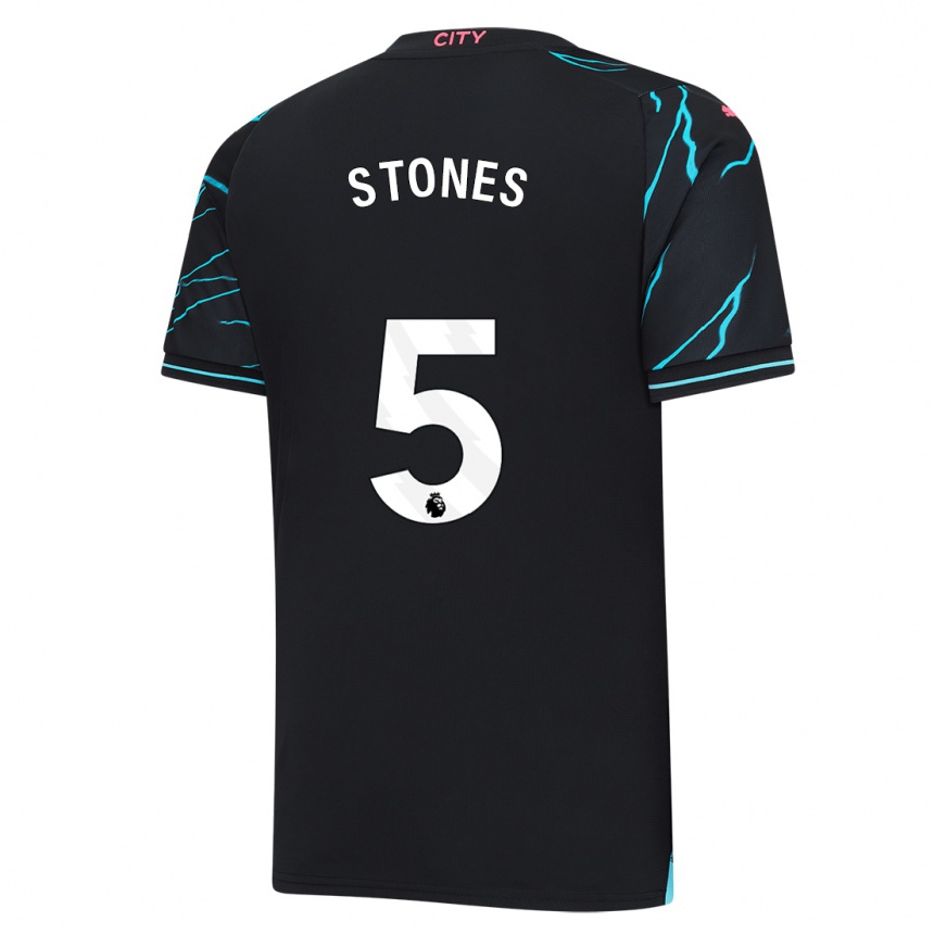 Niño Fútbol Camiseta John Stones #5 Azul Oscuro Equipación Tercera 2023/24 México