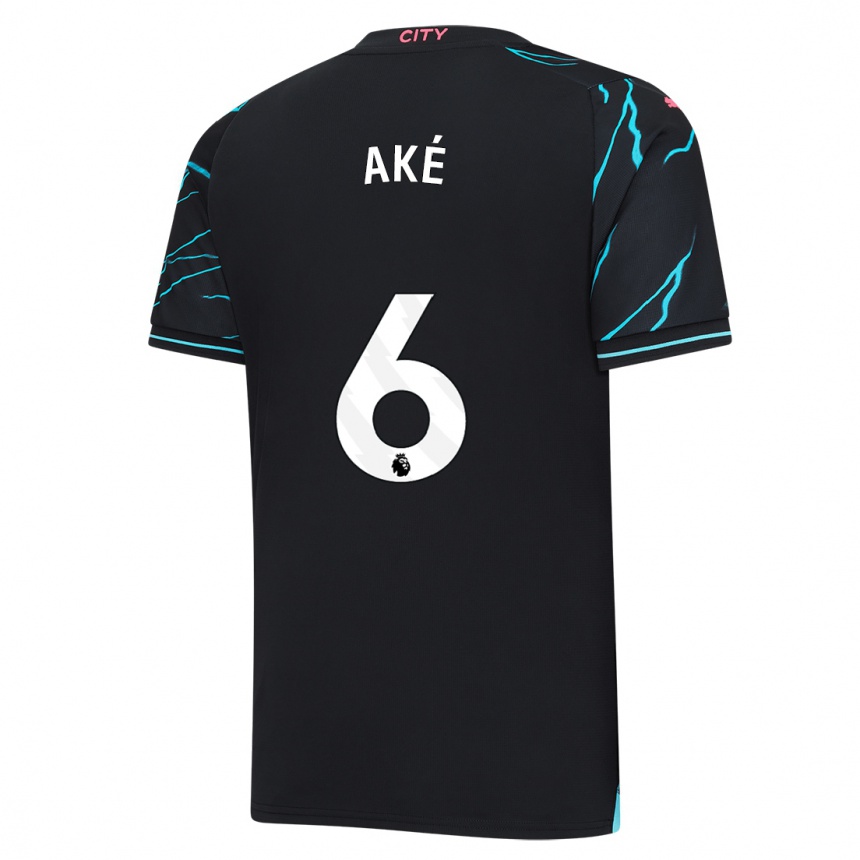 Niño Fútbol Camiseta Nathan Ake #6 Azul Oscuro Equipación Tercera 2023/24 México