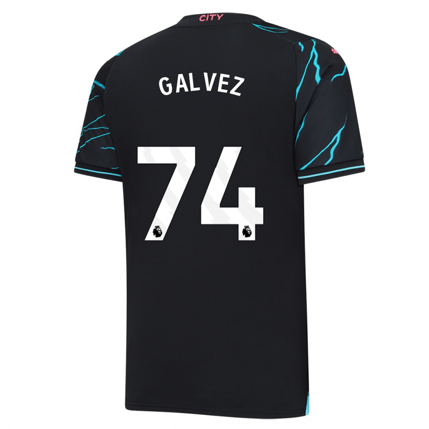 Niño Fútbol Camiseta Tomas Galvez #74 Azul Oscuro Equipación Tercera 2023/24 México