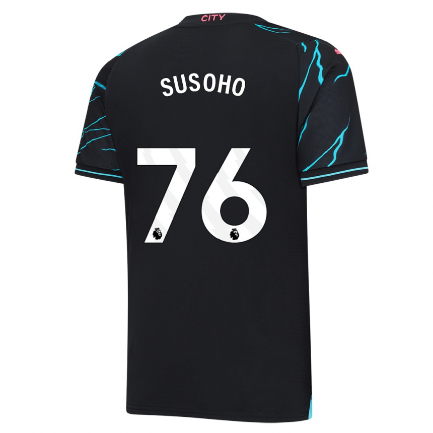 Niño Fútbol Camiseta Mahamadou Susoho #76 Azul Oscuro Equipación Tercera 2023/24 México