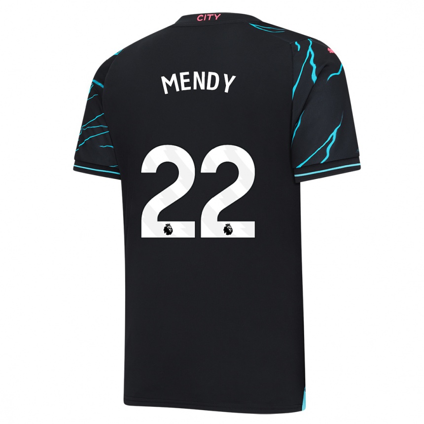 Niño Fútbol Camiseta Benjamin Mendy #22 Azul Oscuro Equipación Tercera 2023/24 México