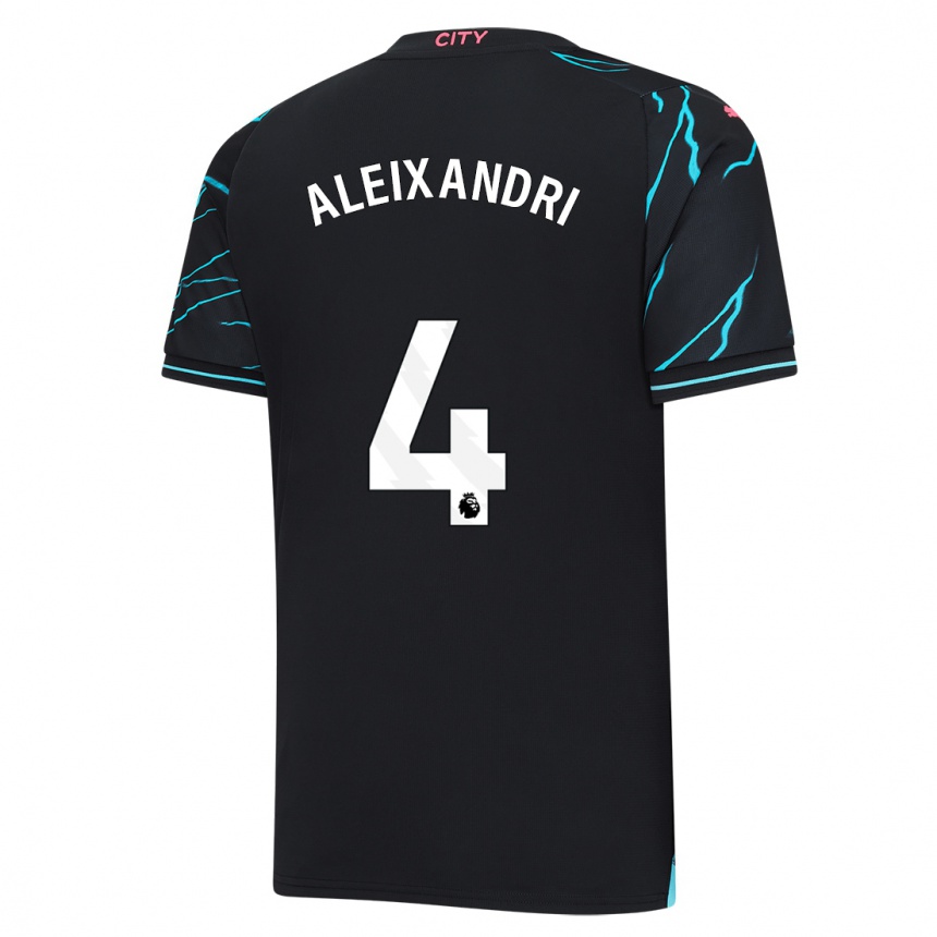 Niño Fútbol Camiseta Laia Aleixandri #4 Azul Oscuro Equipación Tercera 2023/24 México