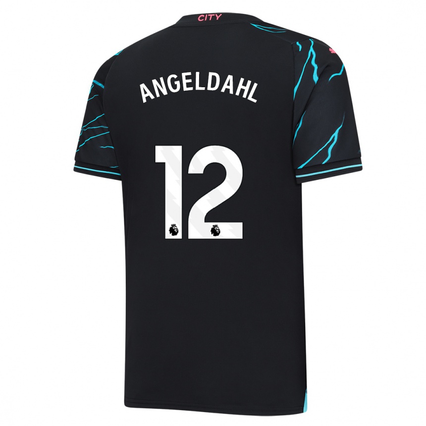 Niño Fútbol Camiseta Filippa Angeldahl #12 Azul Oscuro Equipación Tercera 2023/24 México