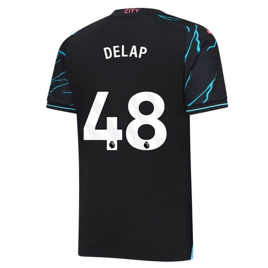 Niño Fútbol Camiseta Liam Delap #48 Azul Oscuro Equipación Tercera 2023/24 México