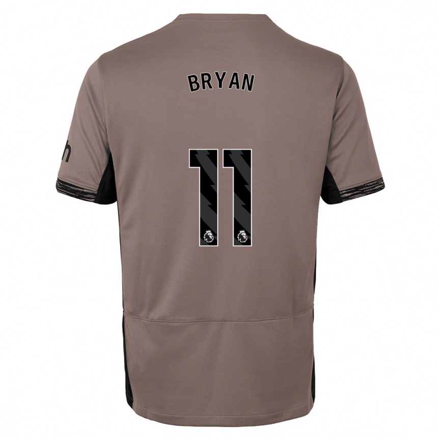 Niño Fútbol Camiseta Bryan Gil #11 Beige Obscuro Equipación Tercera 2023/24 México